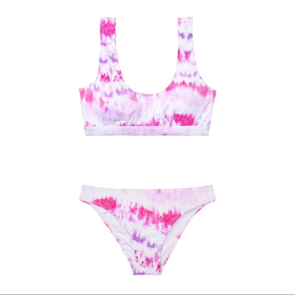Ribbed Tie Dye PINK Swimsuit
